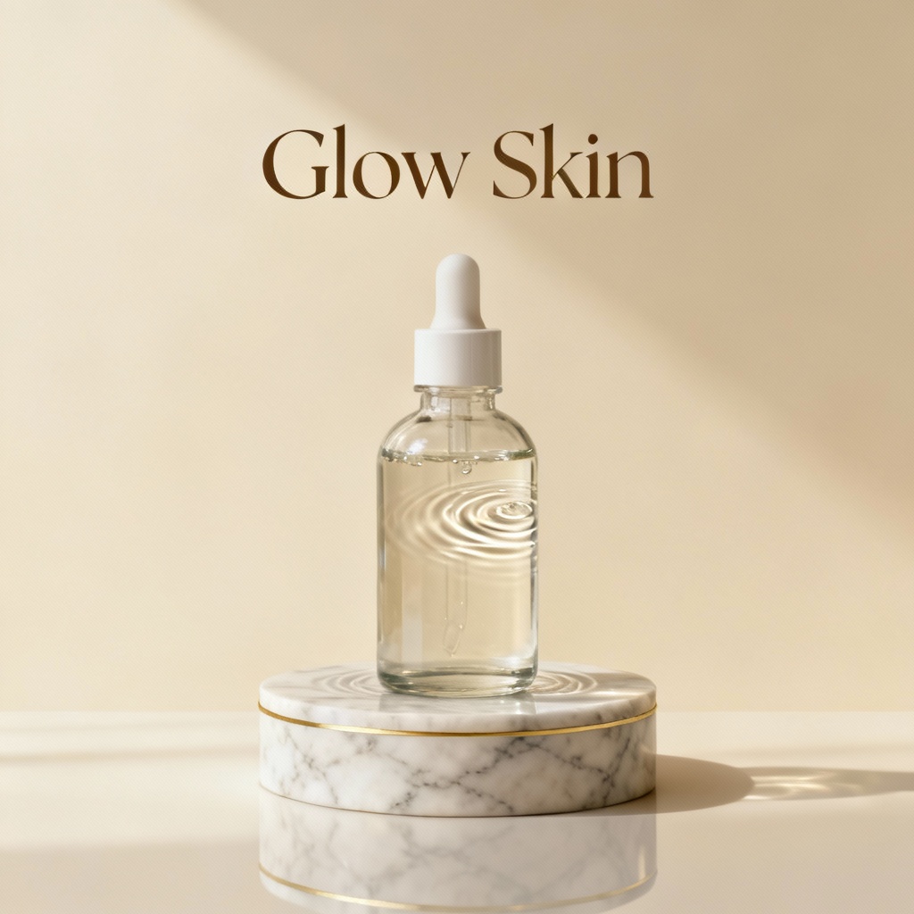 AI beauty skincare banner with pastel tones