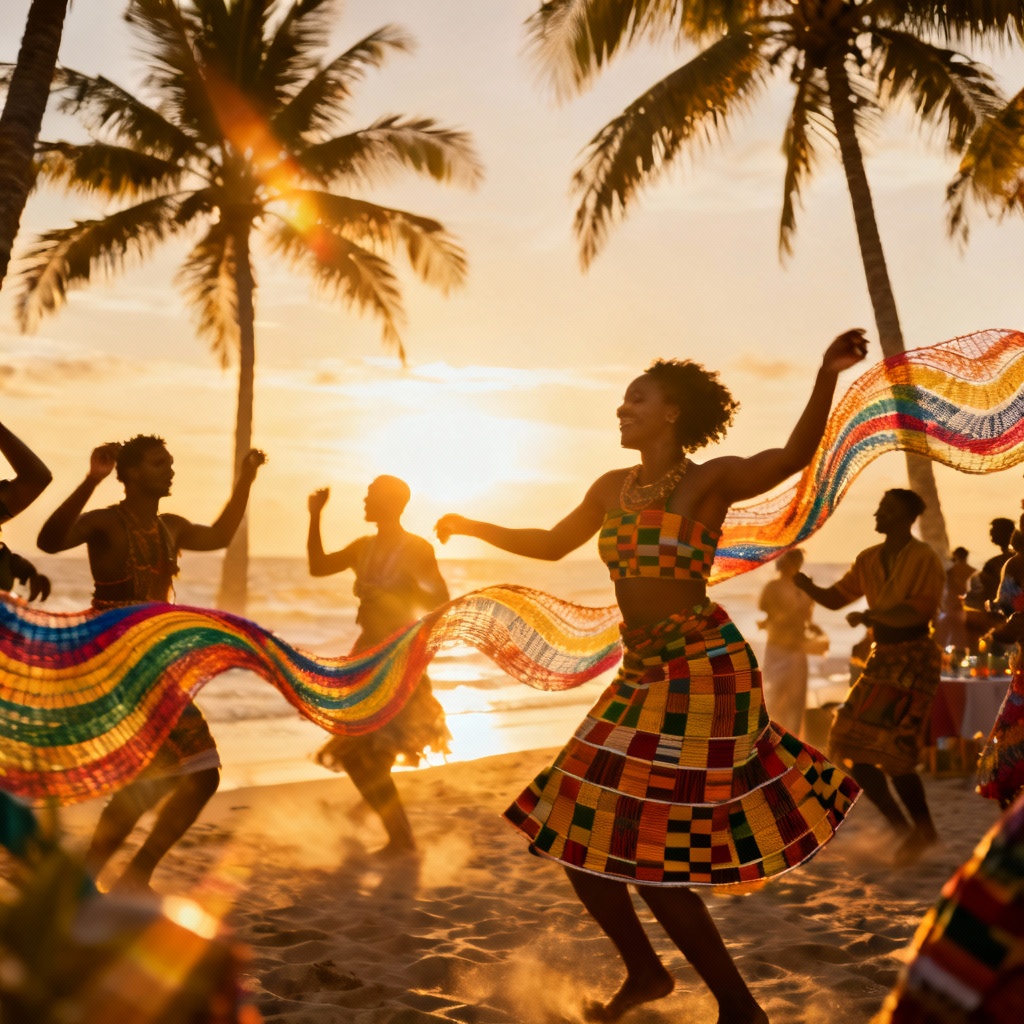 AI afrobeats DJ sunrise beach session