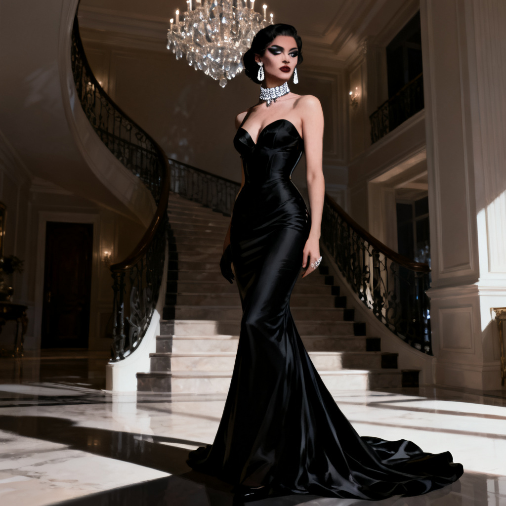 AI luxury villainess adult character art