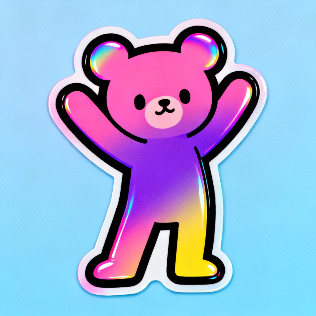 AI Bear Ears Sticker