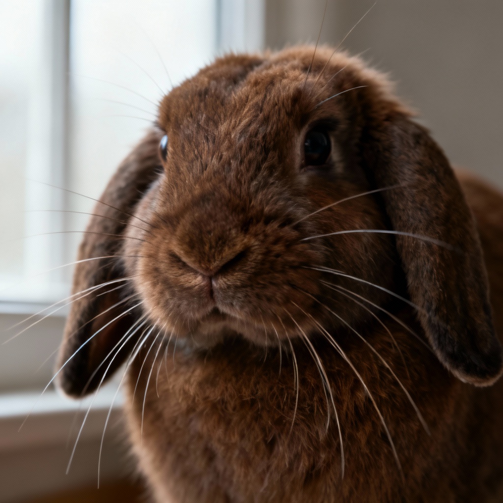 AI Realistic Pet Rabbit Closeup