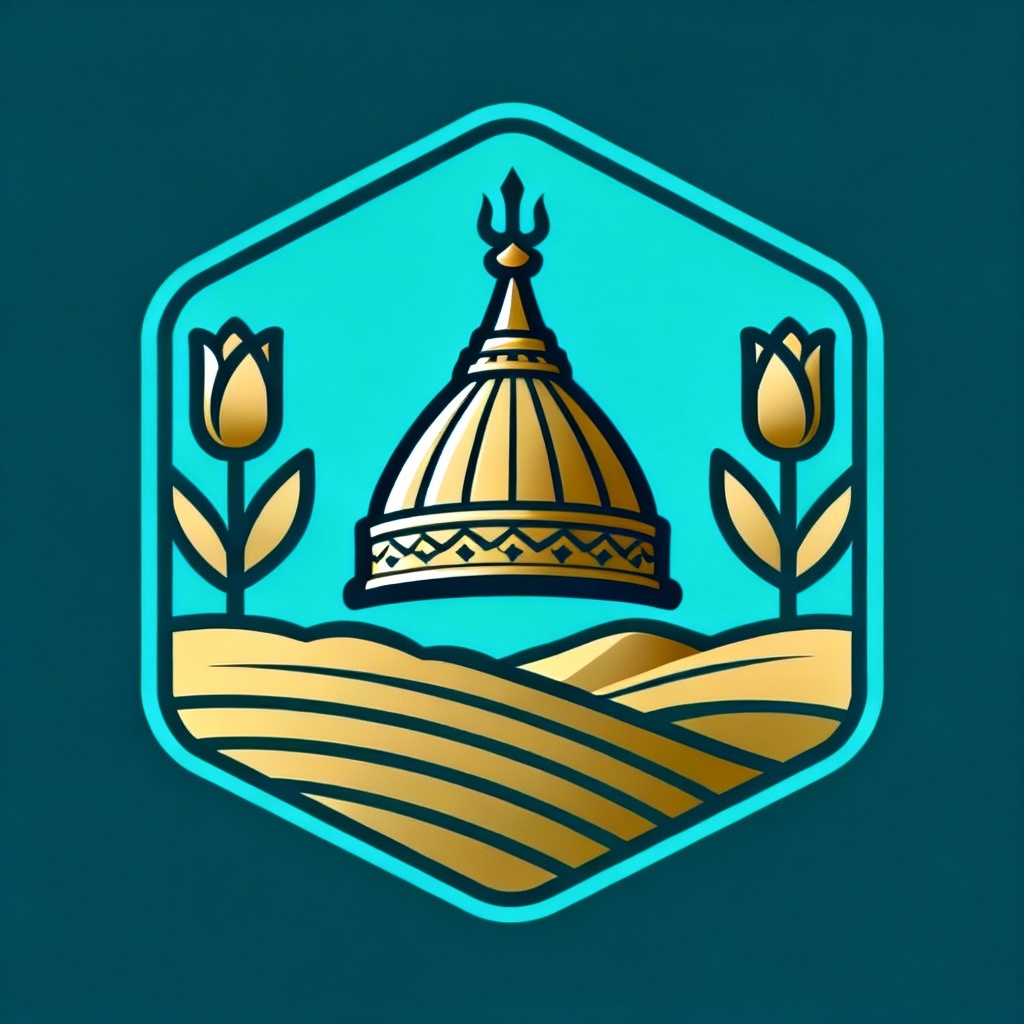 AI vector shanyrak emblem for Nauryz branding