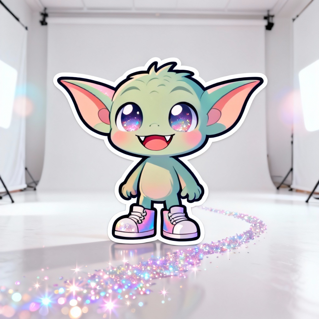 AI Mischievous Chibi Gremlin Art