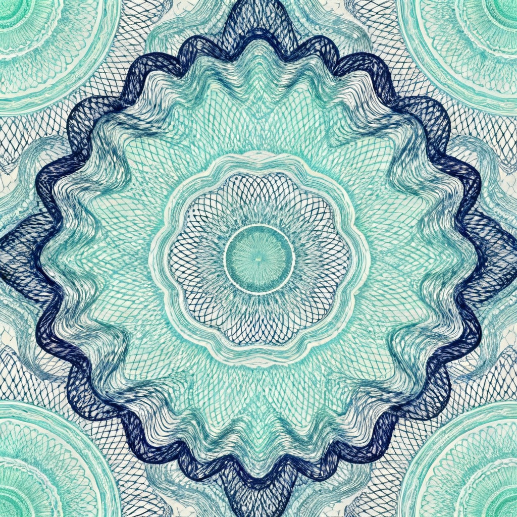 AI guilloche intricate line security pattern