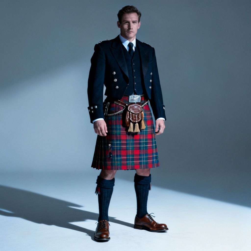 AI portrait in Scottish Highland kilt outfit