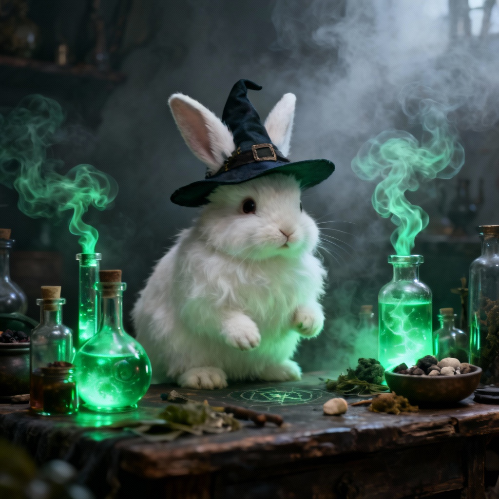 AI witch rabbit alchemist cosplay