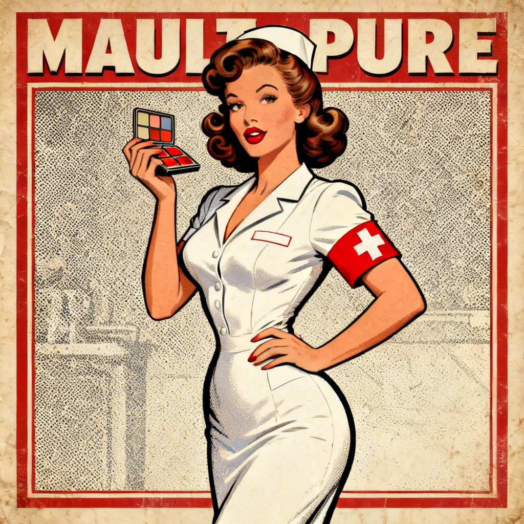 Vintage pinup sexy nurse poster art
