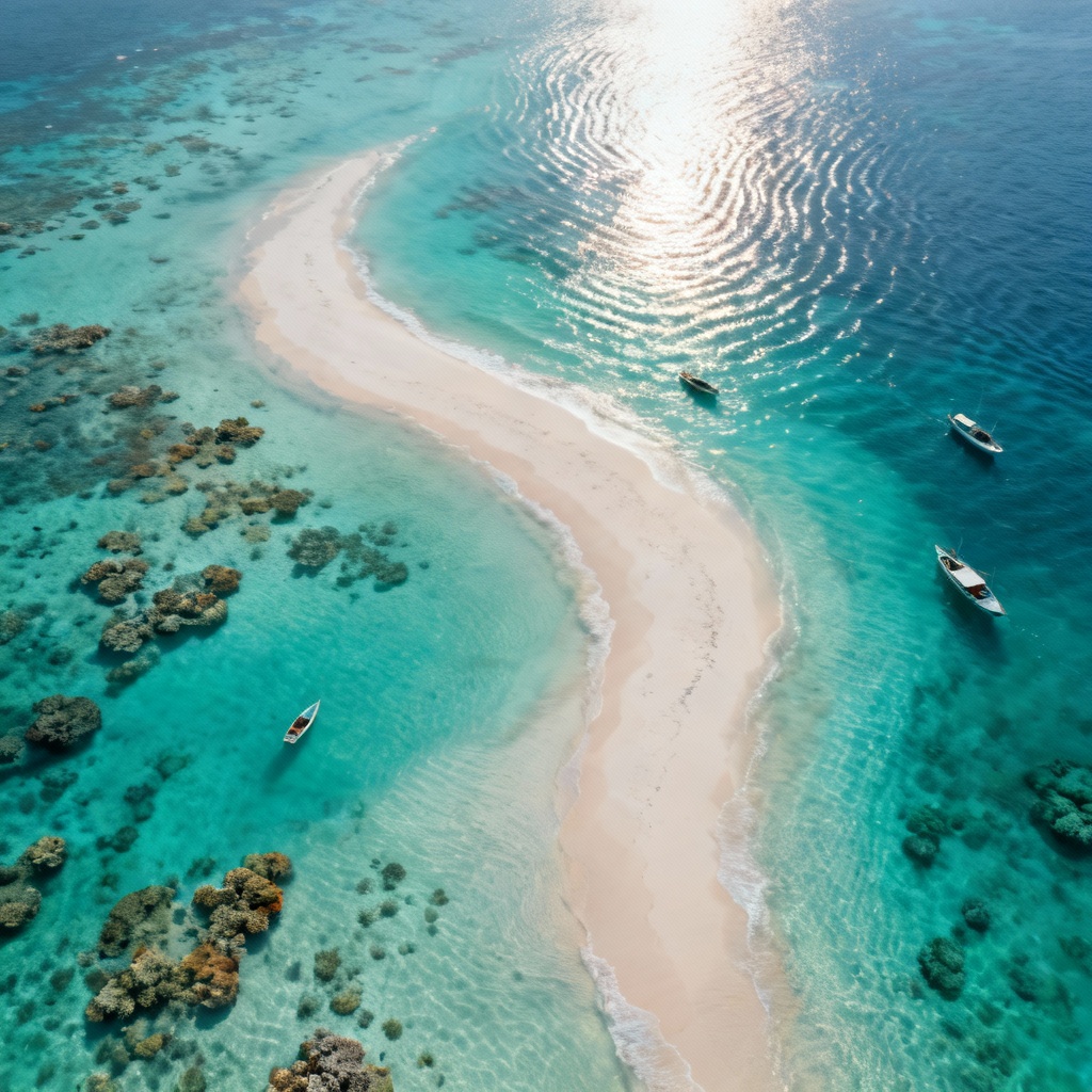 Aerial Caribbean island background