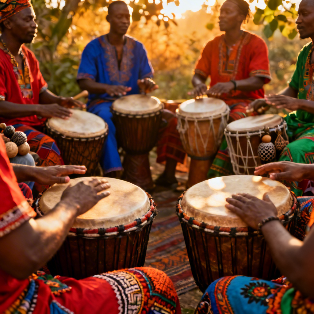 AI afrobeat percussion ensemble