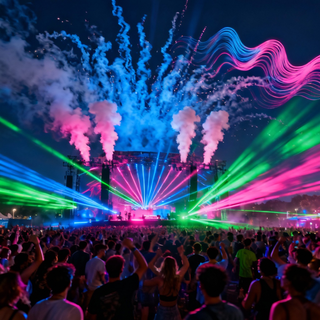 AI EDM DJ generator peak hour stage energy