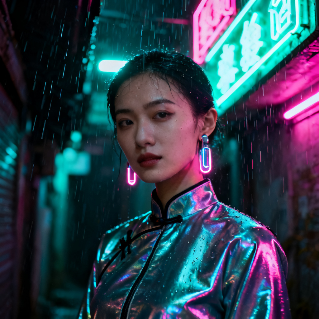 AI Cyberpunk Chinese Beauty