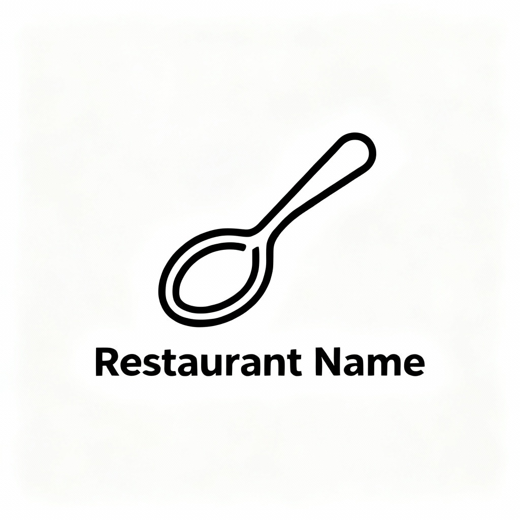 AI minimal line-art chef hat logo