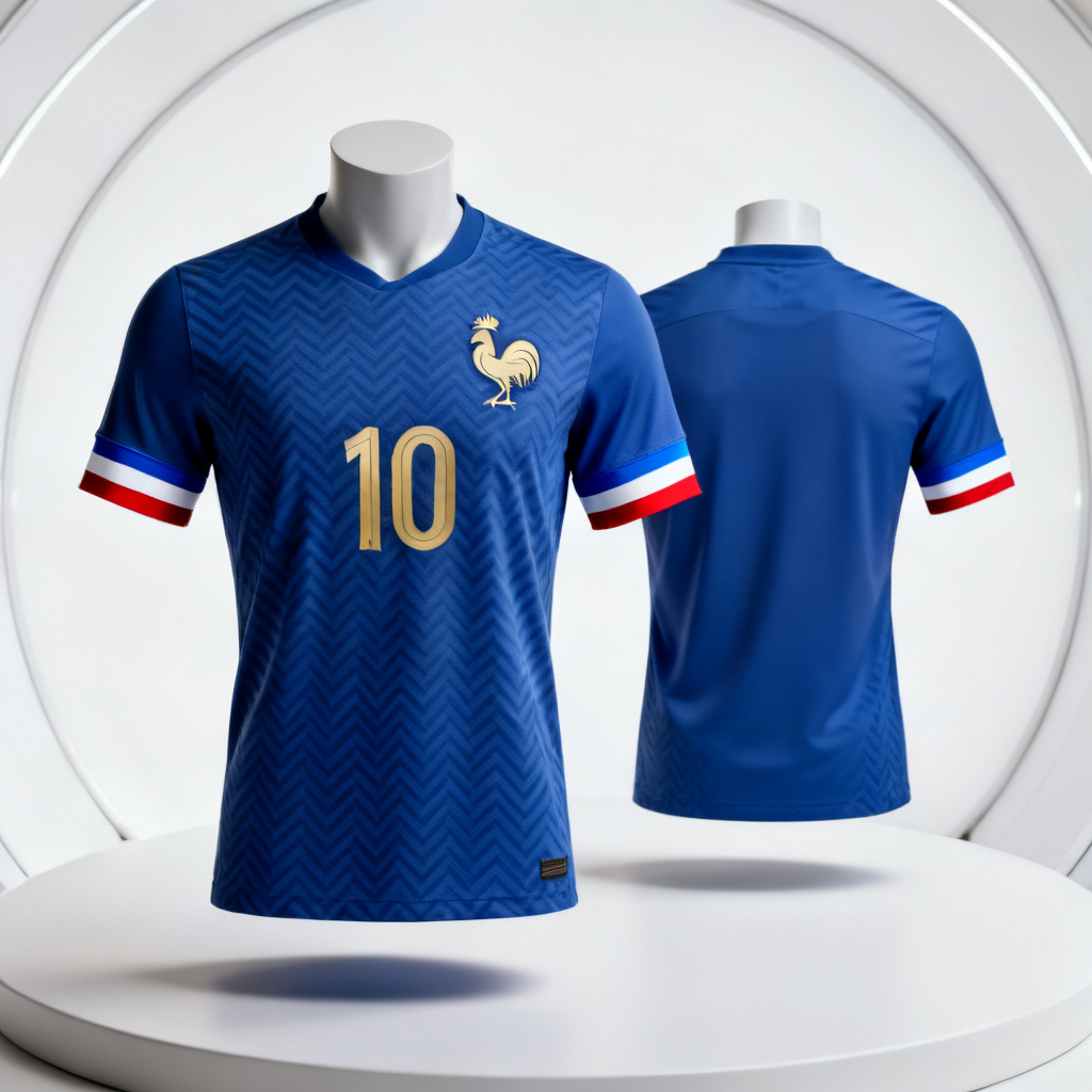 AI France Royal Blue Jersey Mockup