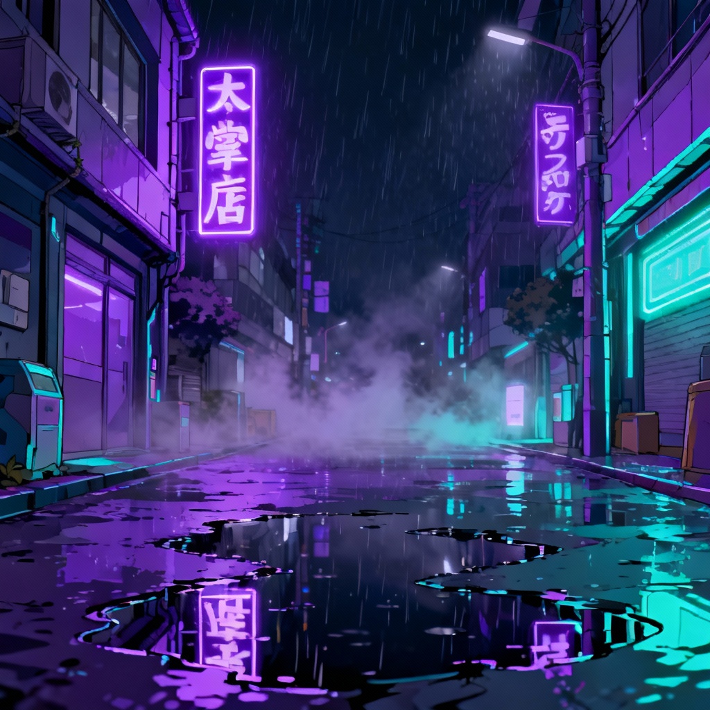 AI Cyberpunk Anime City 4K Wallpaper