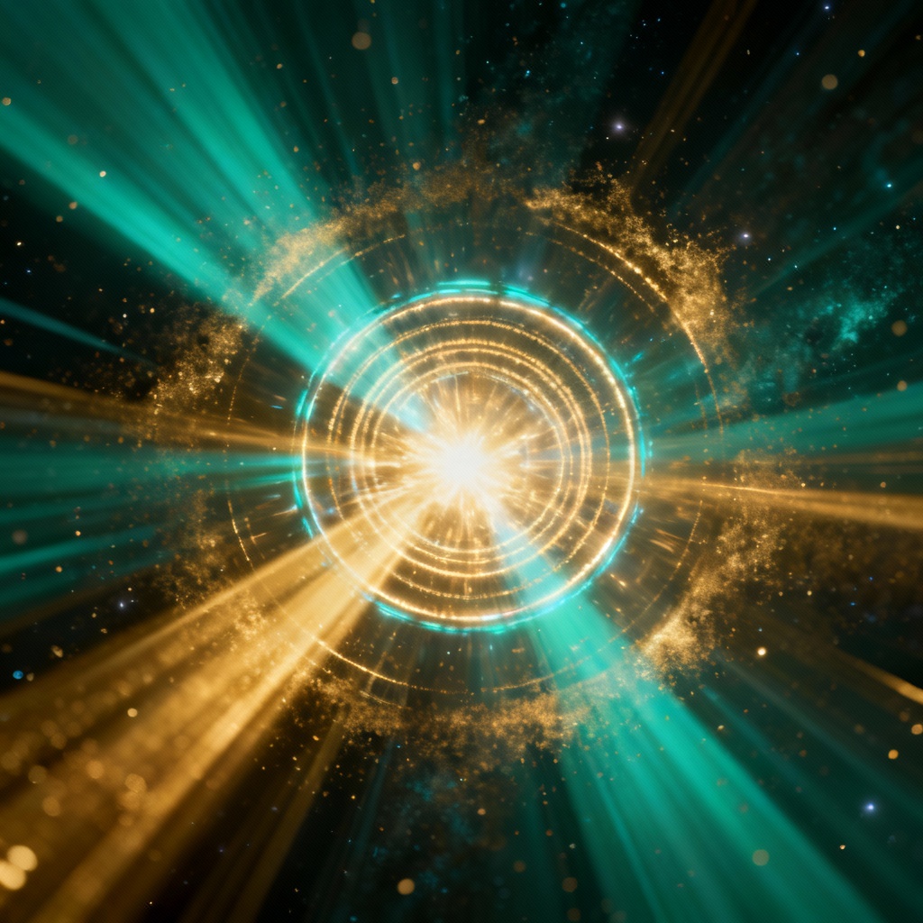 AI Radiant Energy Core Explosion Artwork