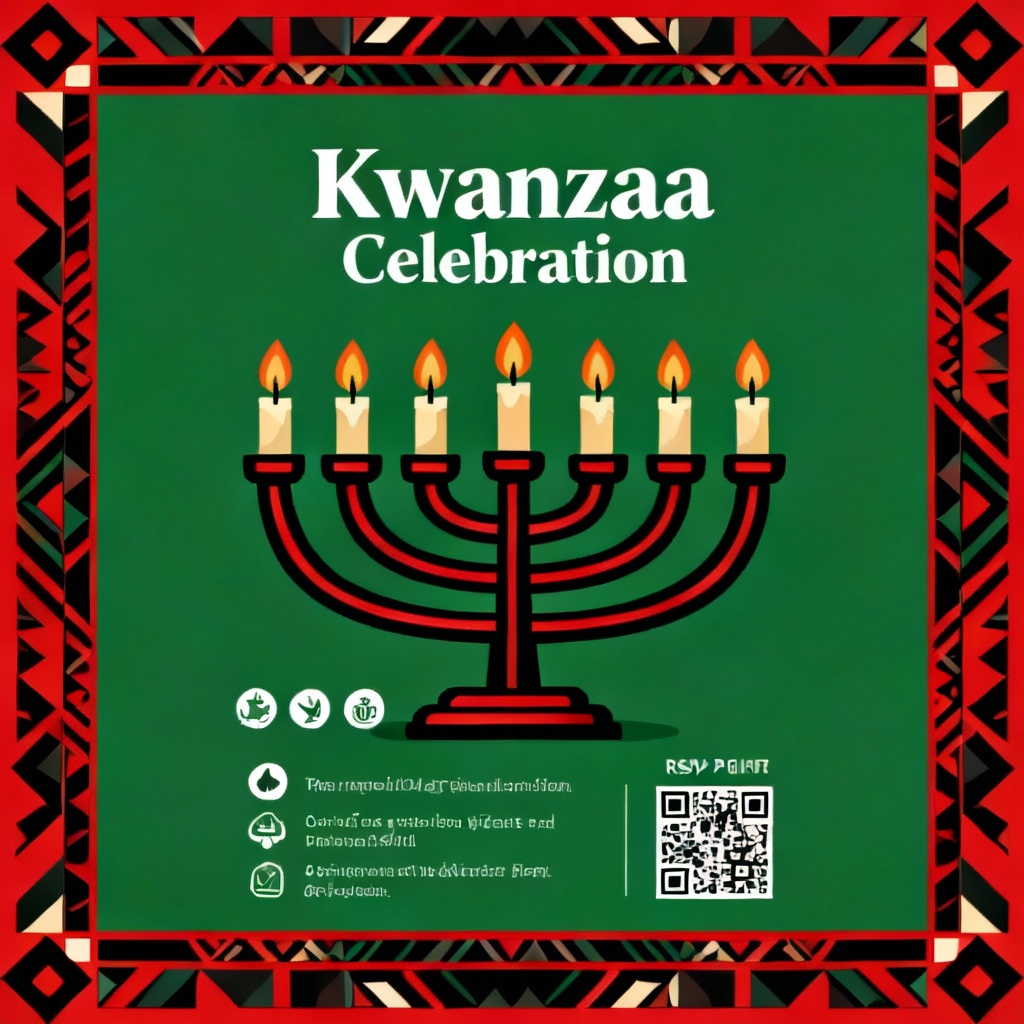 AI Kwanzaa Community Party Invitation