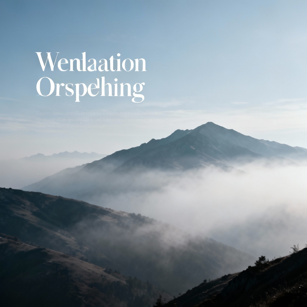 AI inspirational quote over mountain landscape