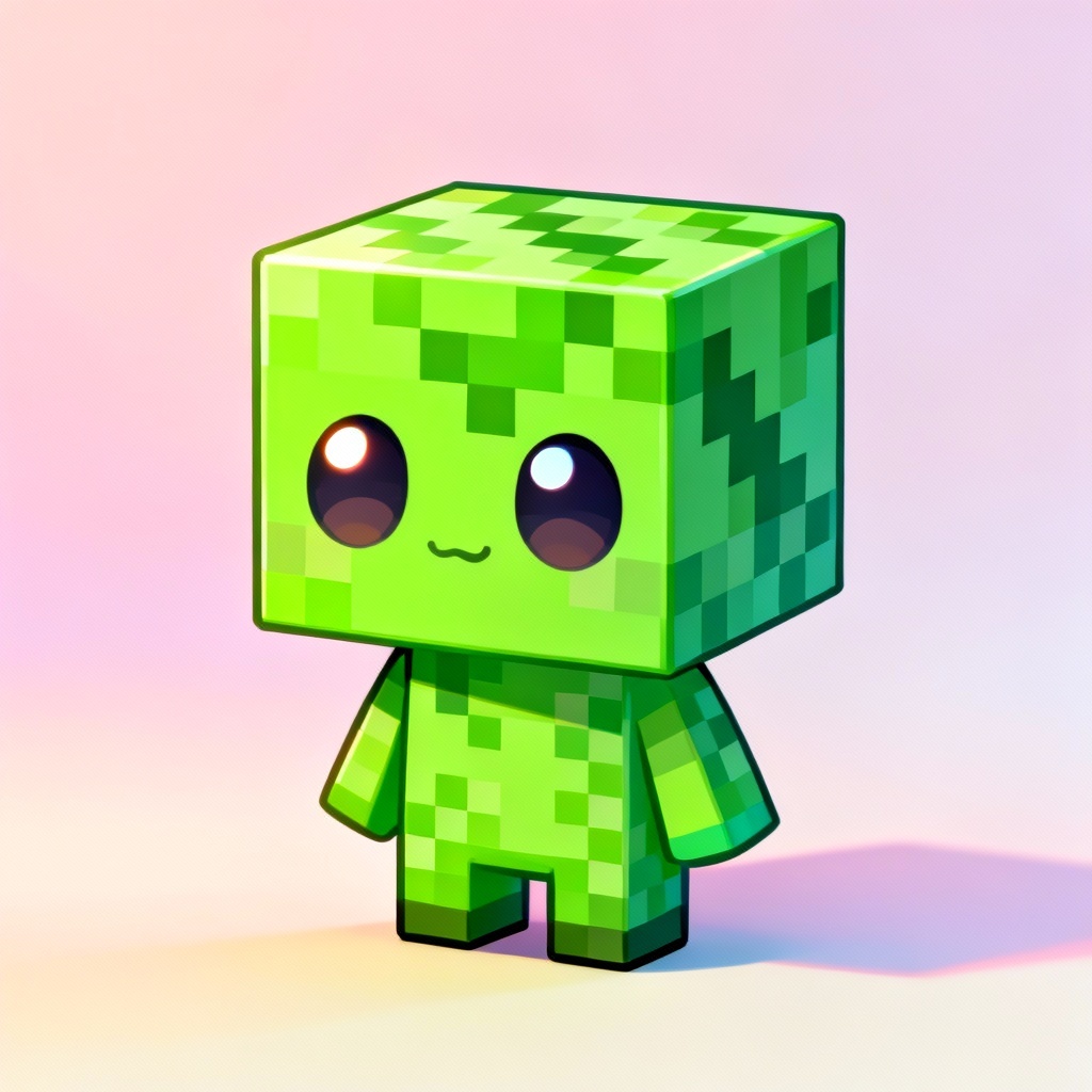Minecraft PFP creeper inspired chibi avatar