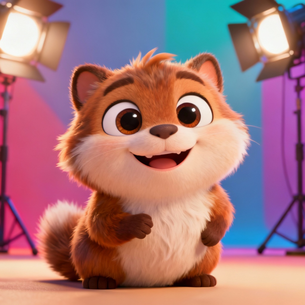 AI Pixar-style playful corgi sidekick with big eyes