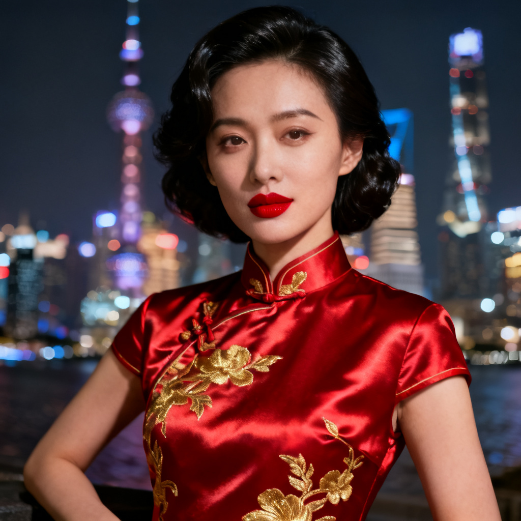 AI Modern Qipao Beauty Portrait