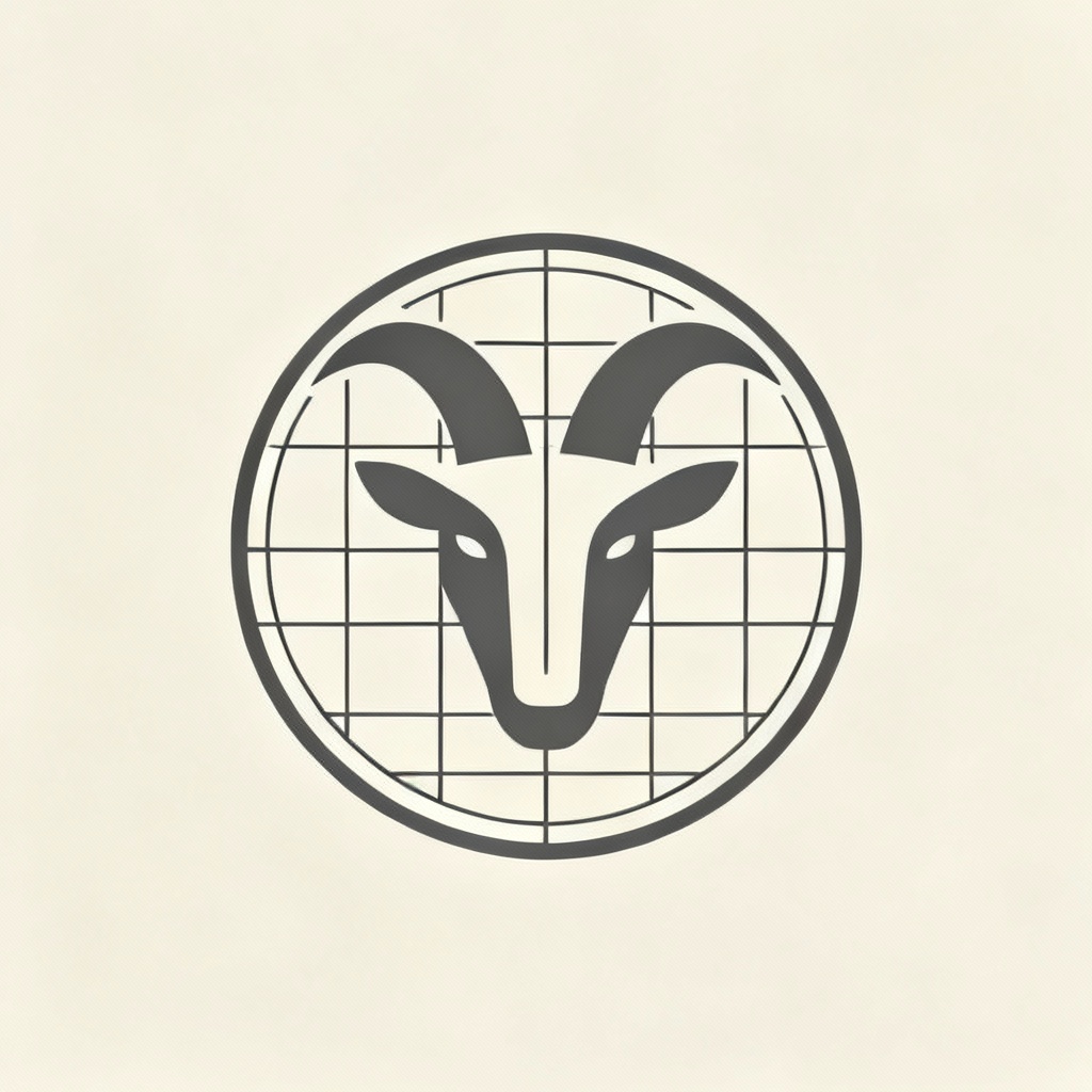 Minimal vector Capricorn glyph logo badge