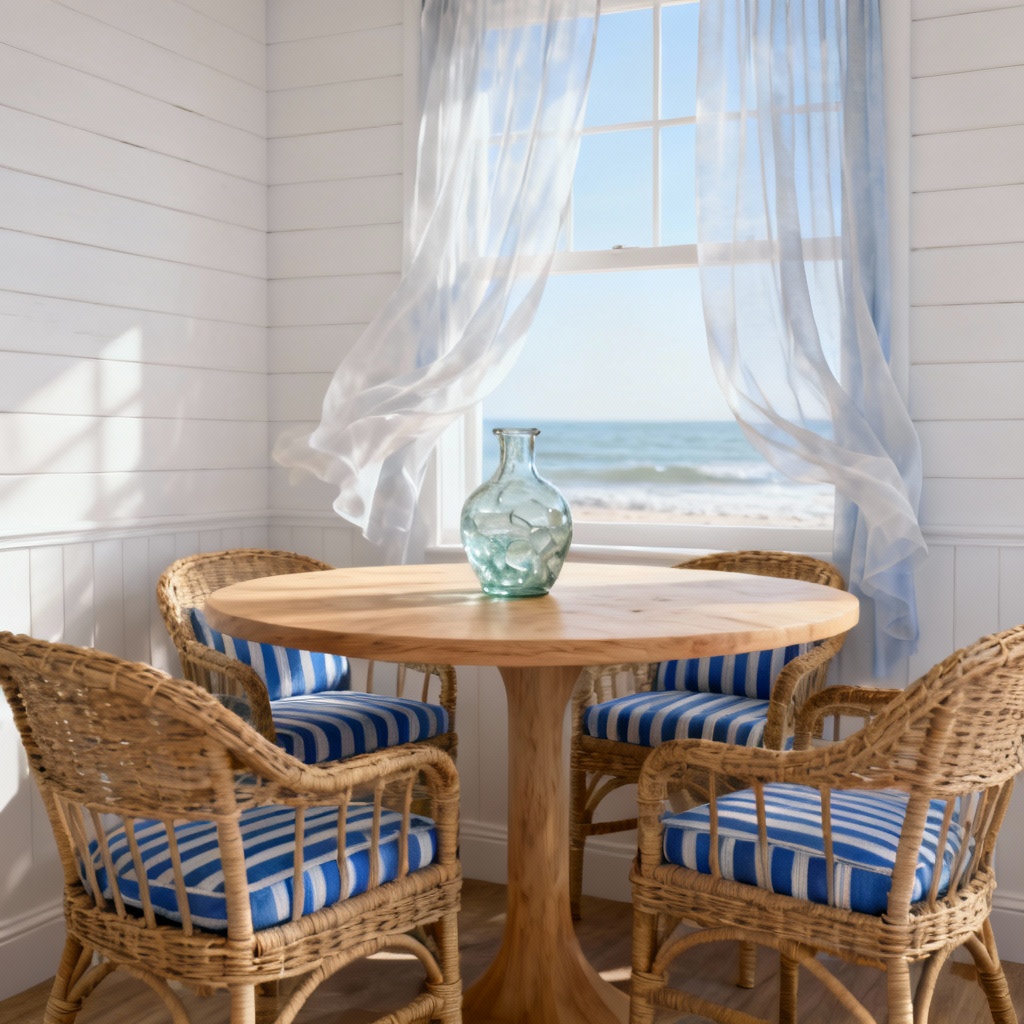 AI coastal dining nook inspiration