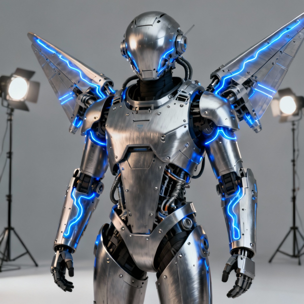 AI exosuit with mechanical jet wings