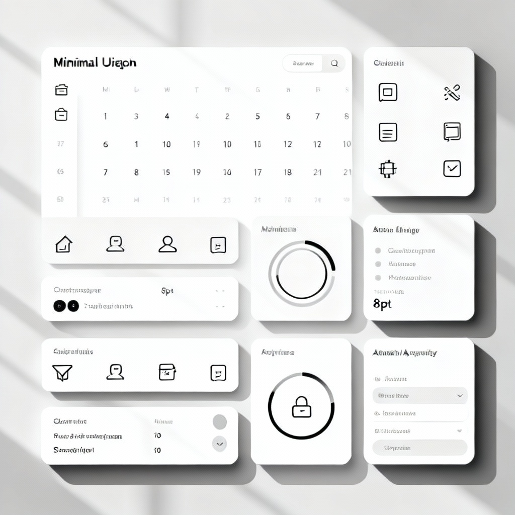 AI minimal UI mockup with clean layout