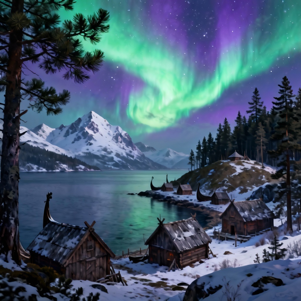 AI nordic kingdom landscape
