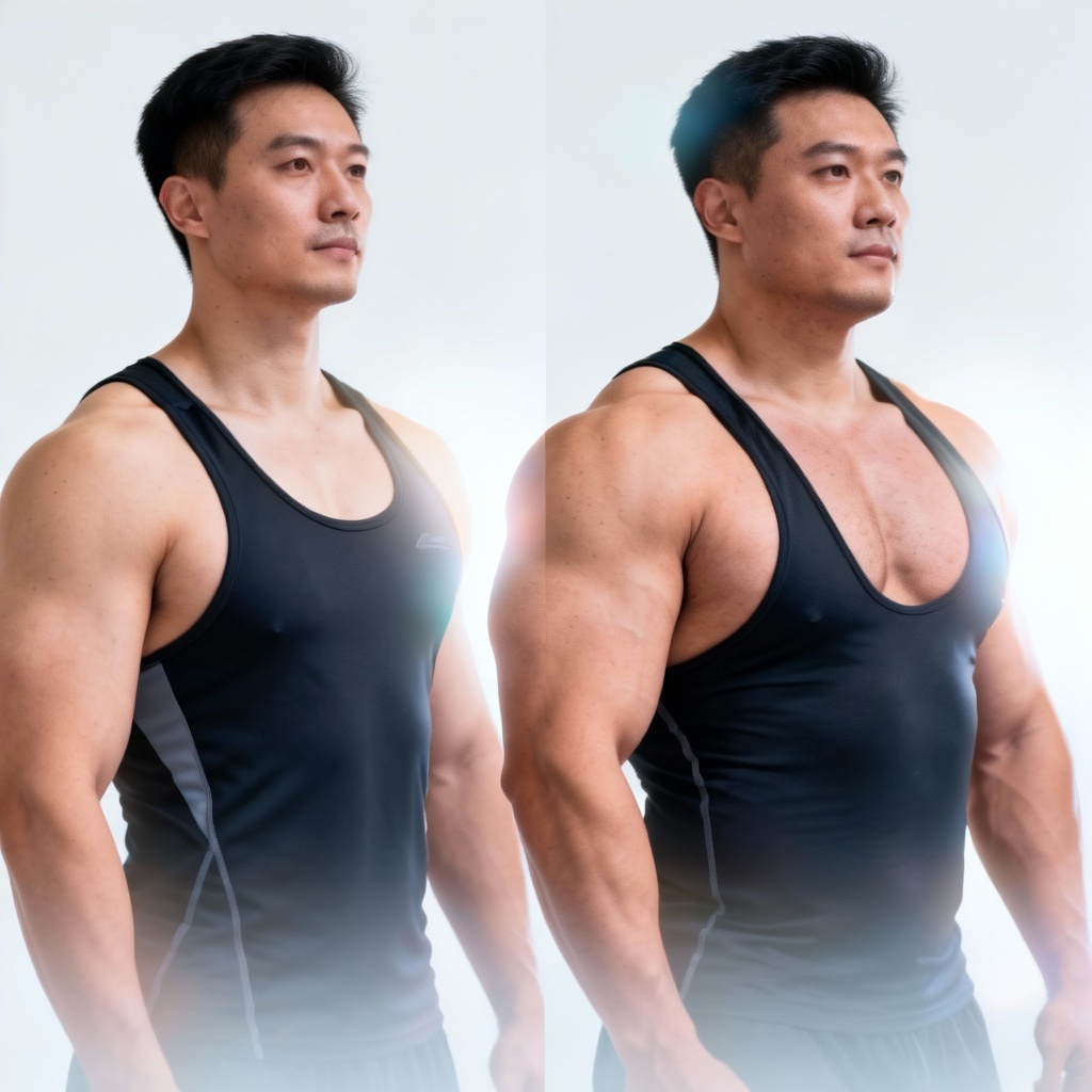 AI muscle gain body morph
