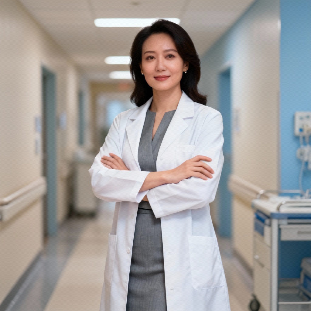 AI female healthcare executive portrait