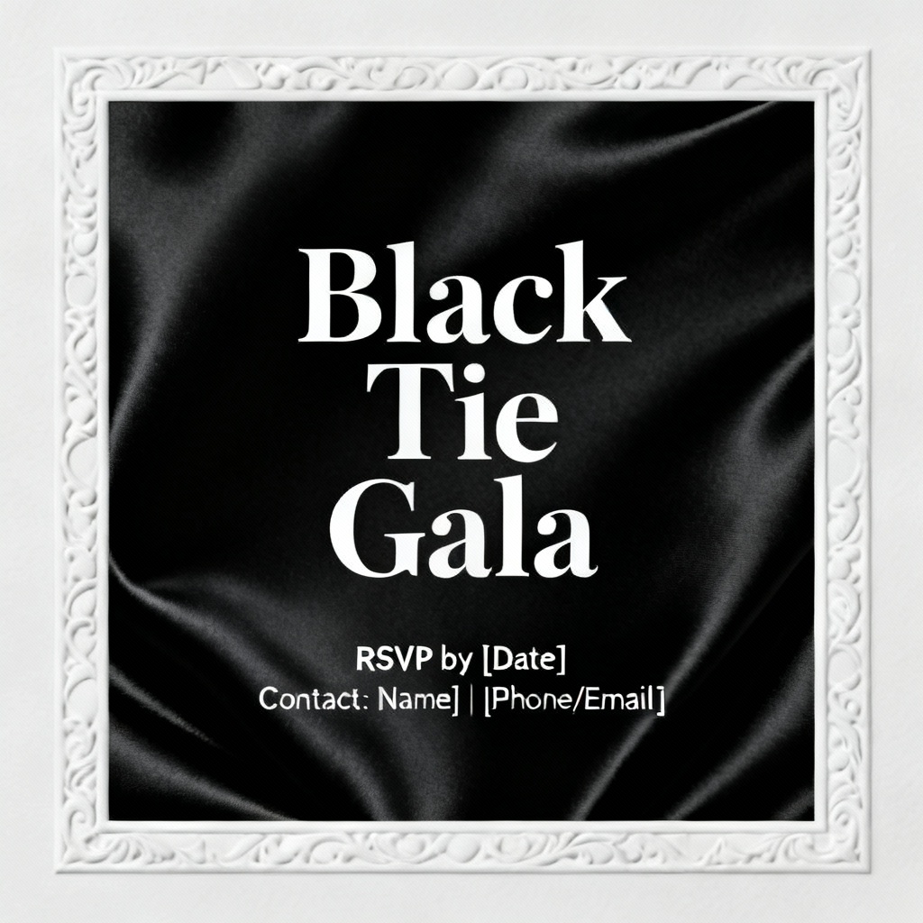 AI Black Tie RSVP Card
