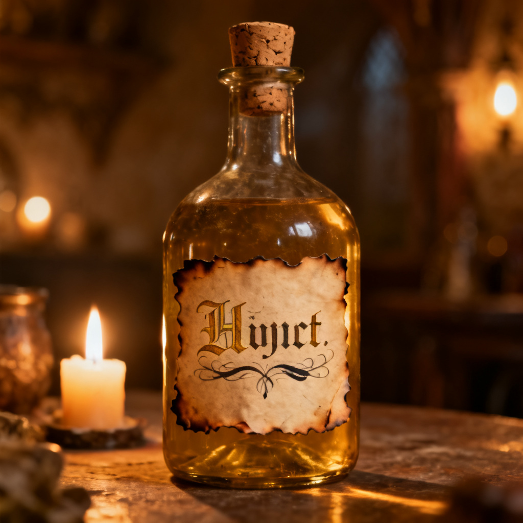 AI medieval mead label design