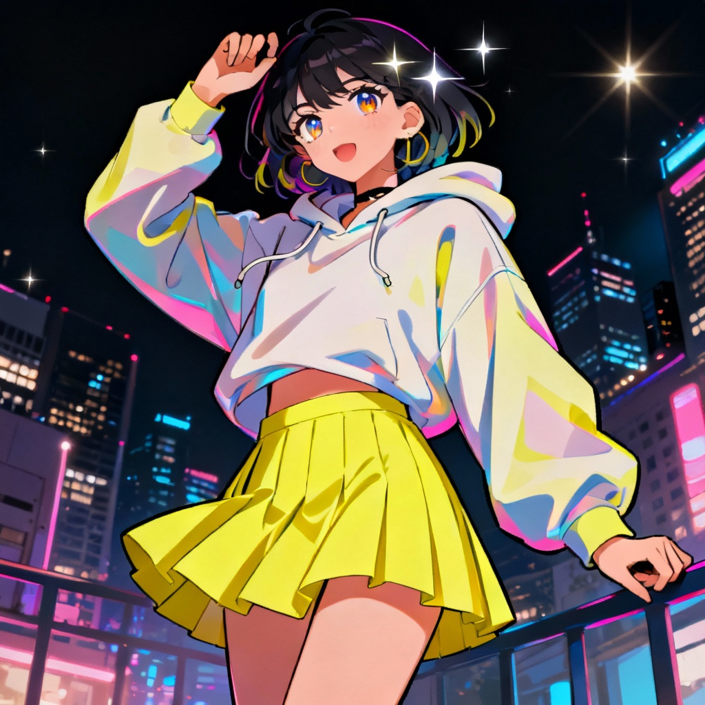 AI Anime Yellow Skirt Character