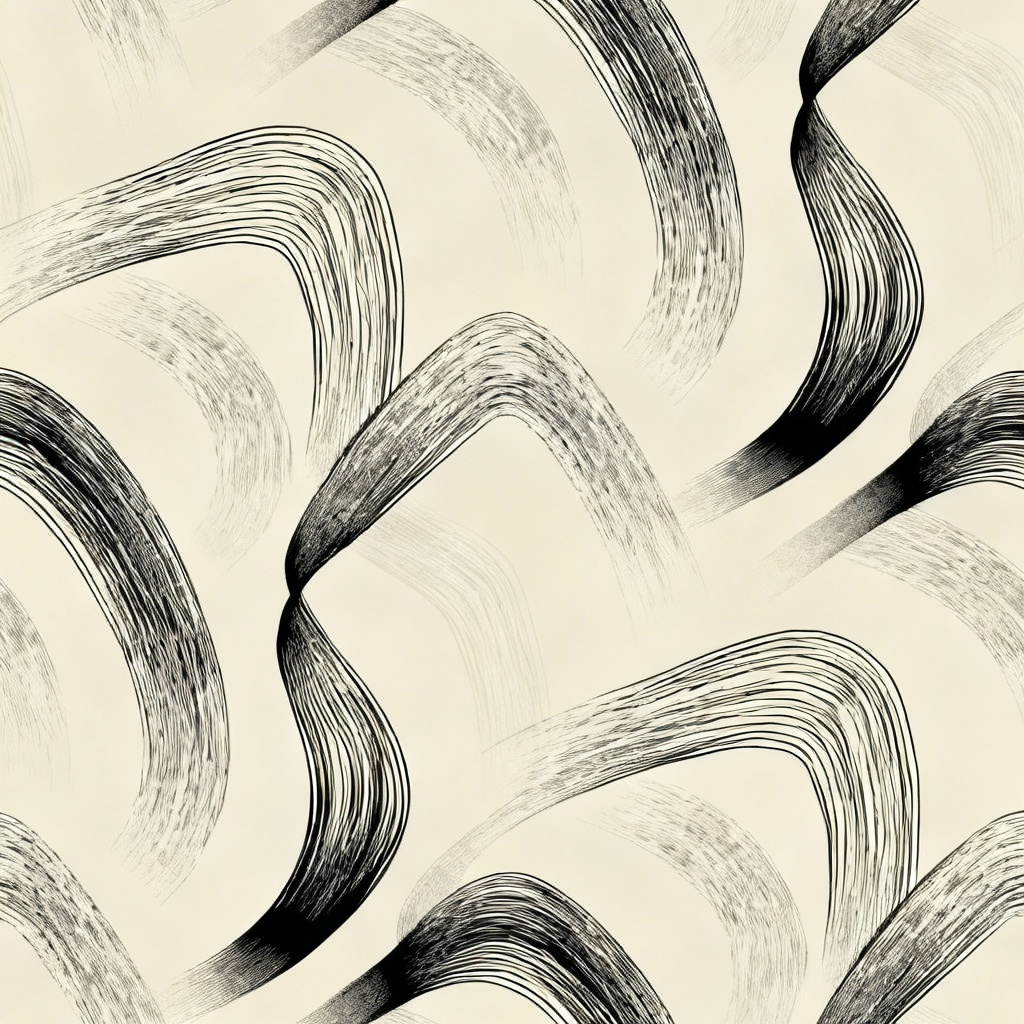 AI minimalist line wave abstract pattern