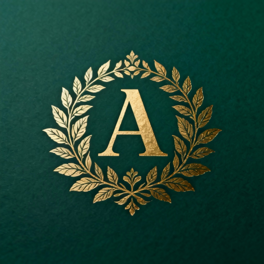 AI Floral Serif Monogram Art