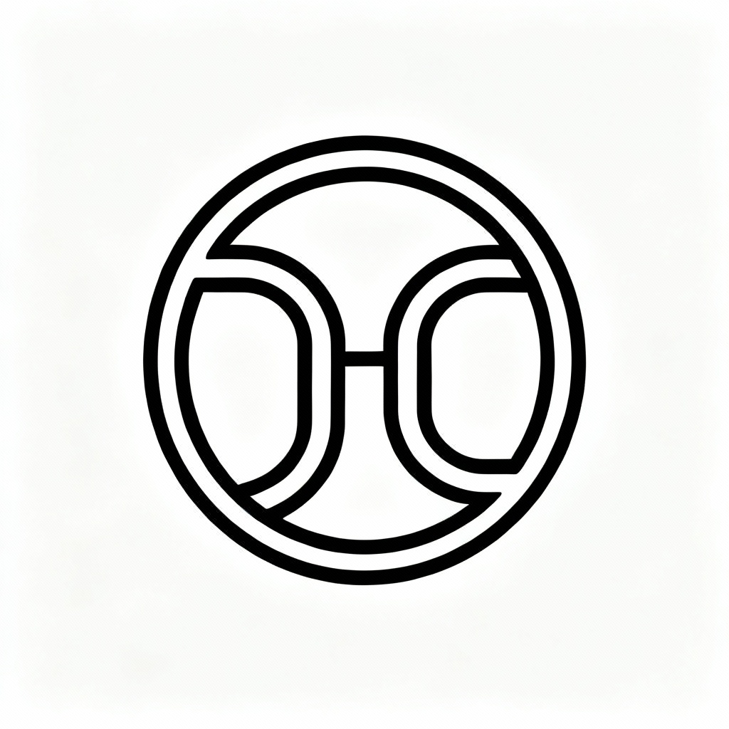 AI smooth logo monoline mark