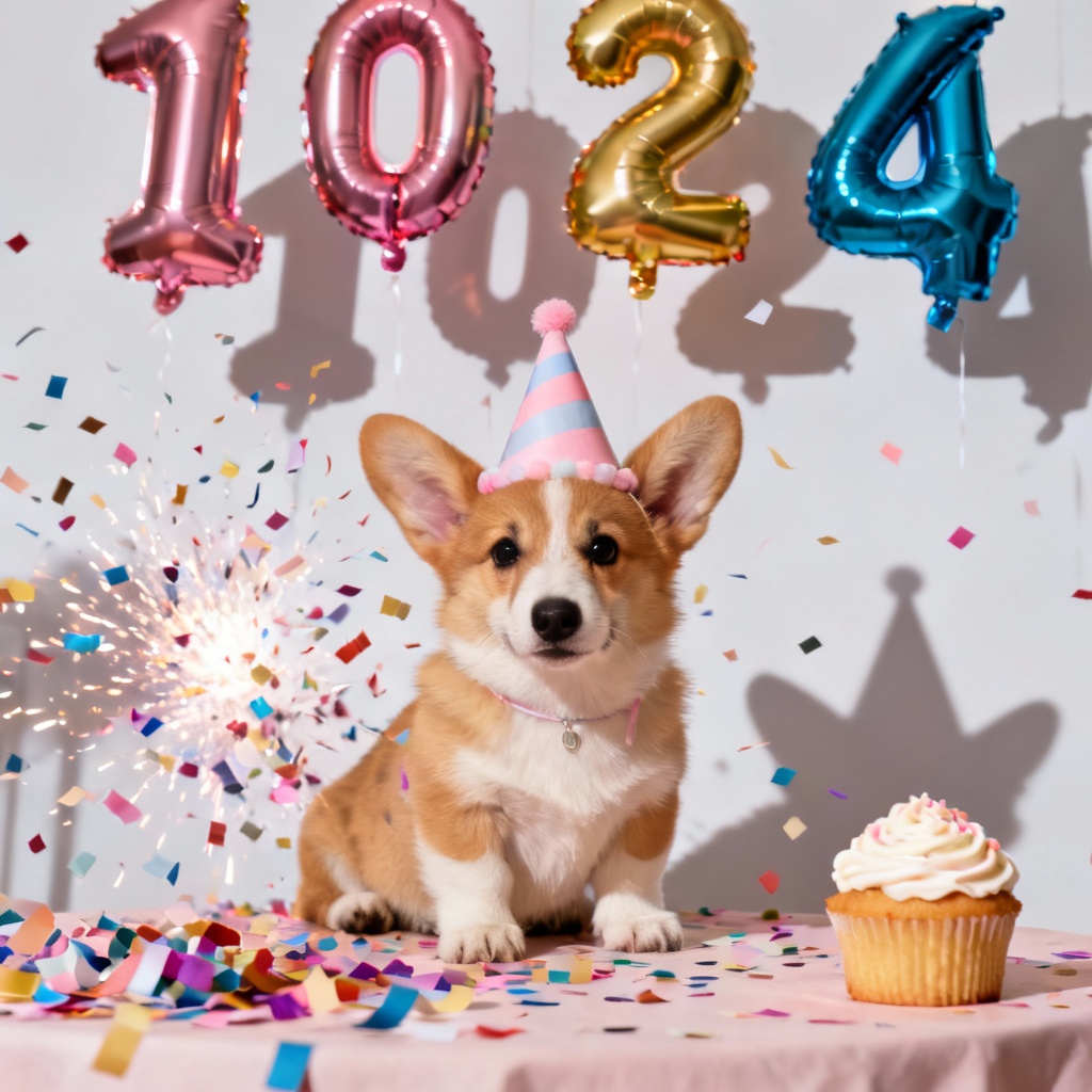 AI Puppy Birthday celebration trend image