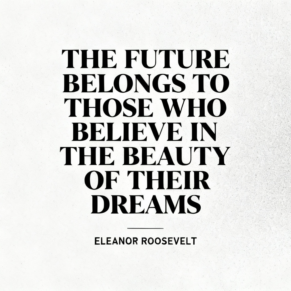 AI minimal black and white inspirational quote meme