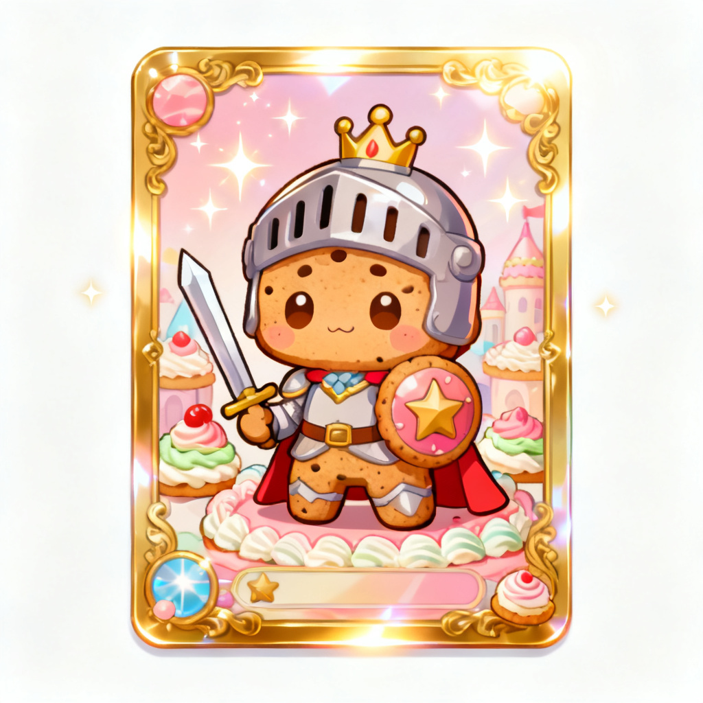AI CRK OC gacha card of a sugar knight
