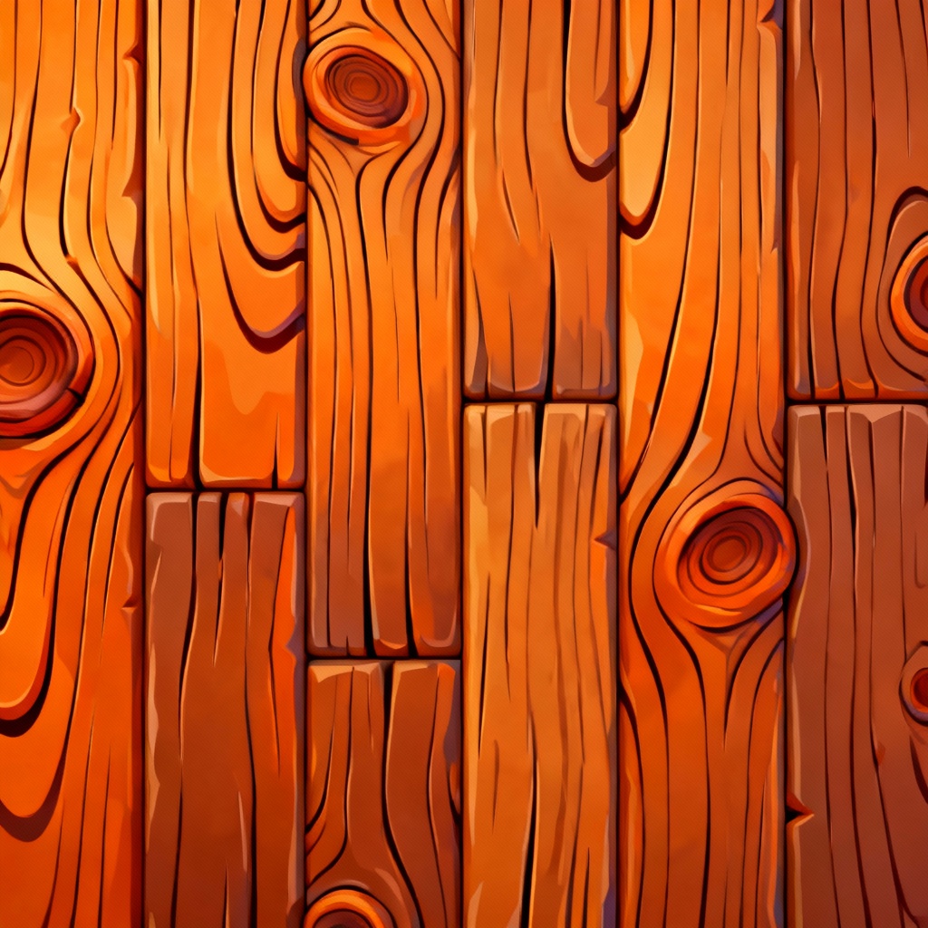 Seamless stylized cartoon wood grain texture