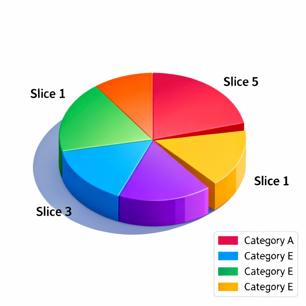 AI circular pie chart visualization