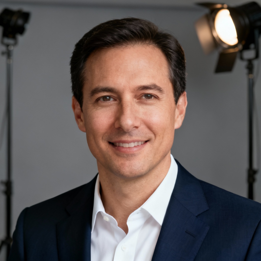 AI Professional Corporate Headshot in Studio Lighting