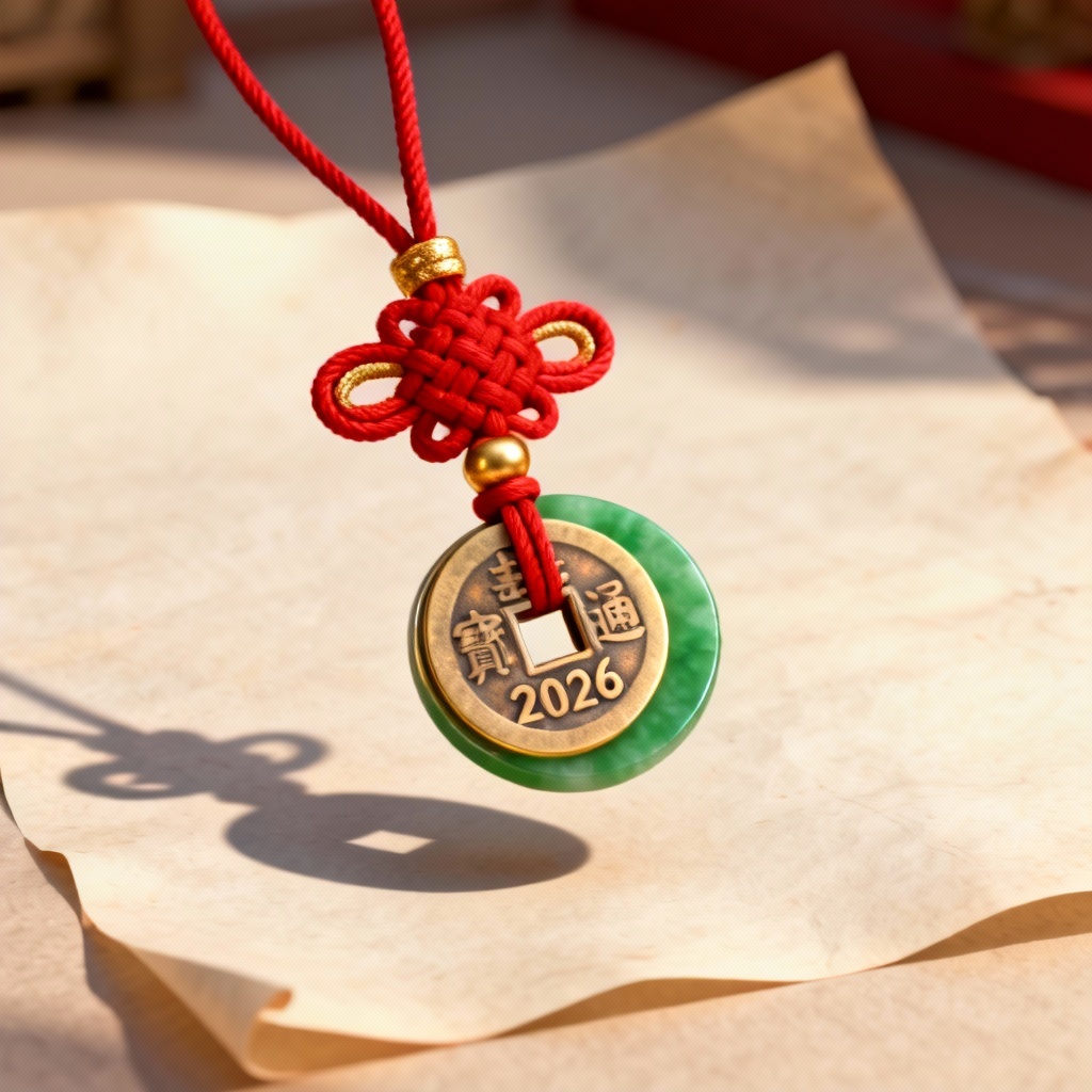 AI feng shui red knot prosperity charm 2026