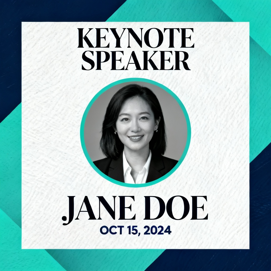AI speaker spotlight social post template