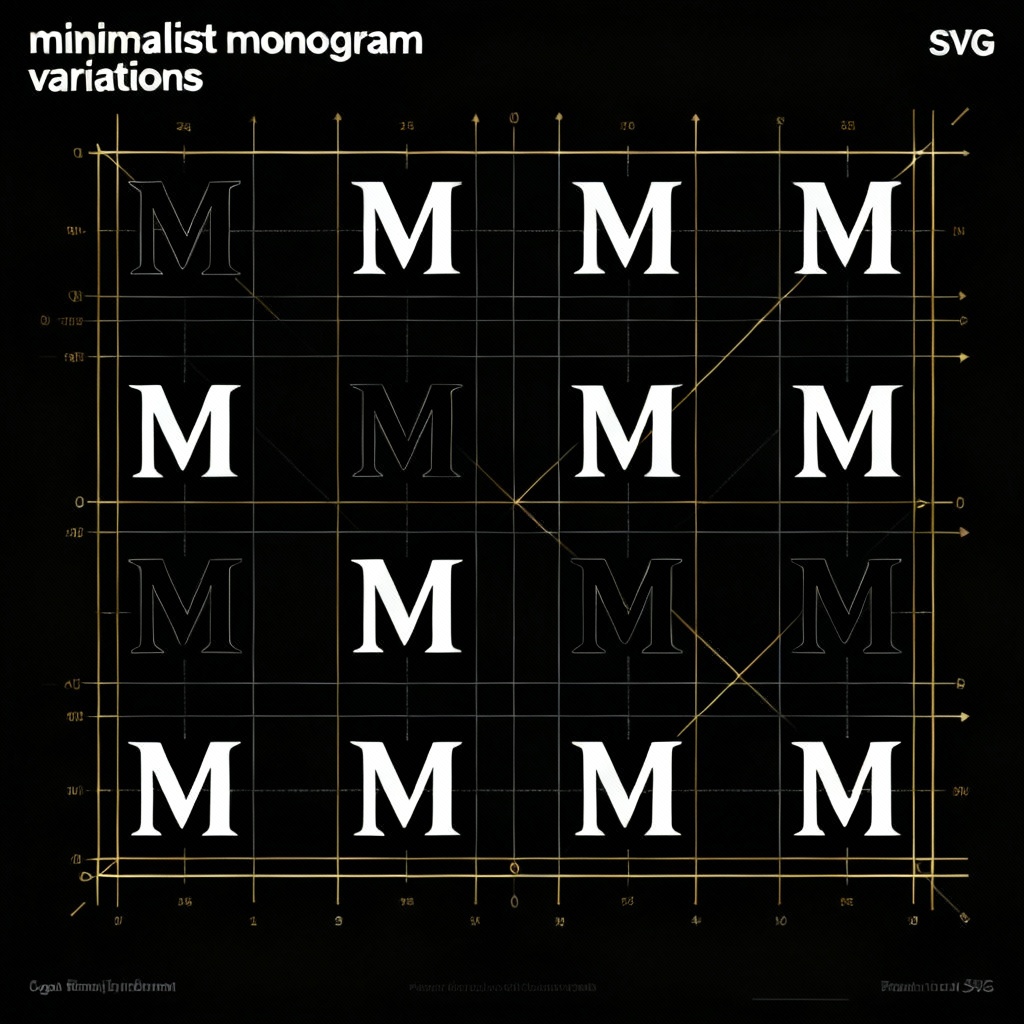 AI minimalist logo grid presentation