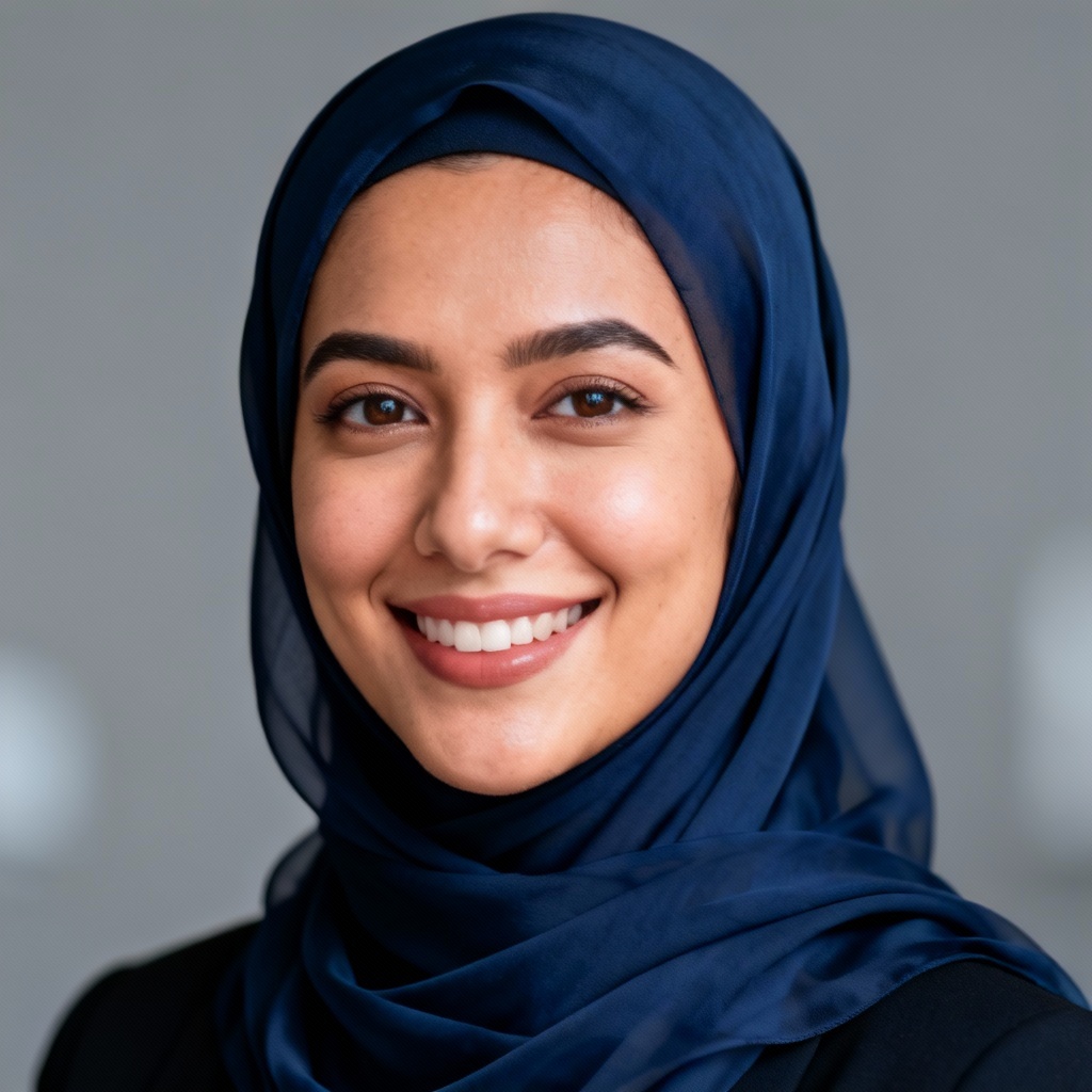 AI professional hijab headshot for LinkedIn