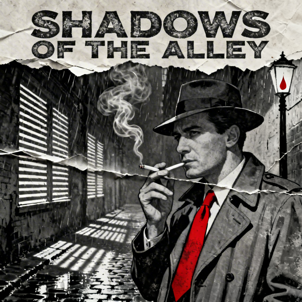 AI noir detective vintage film poster