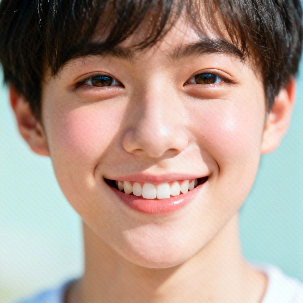 AI generated kawaii cute smile portrait
