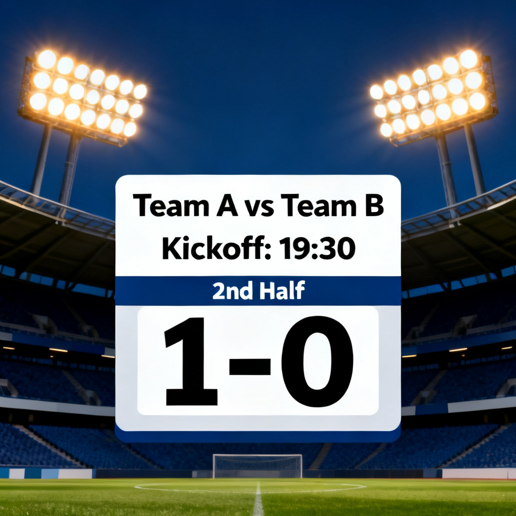 AI soccer matchday social graphic